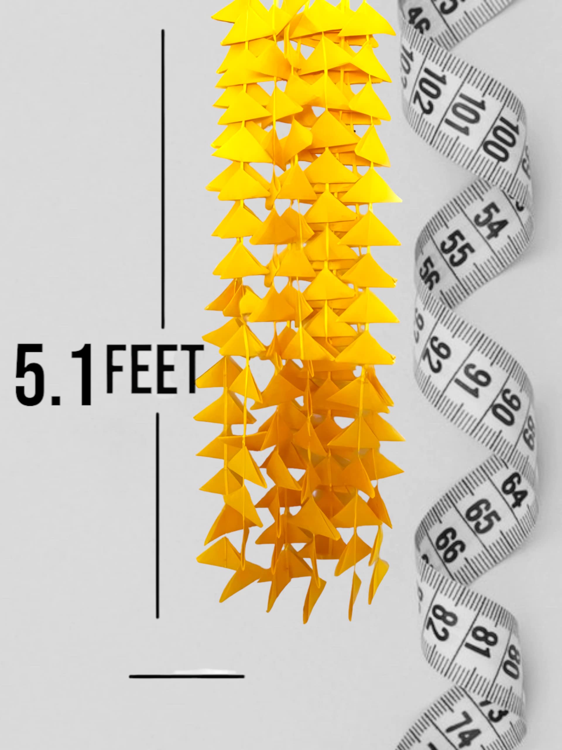 Abhaas Decorative Triangle Felt Fabric Garlands Handmade 4ft. Hanging Toran Indian for Mehndi, Haldi, Wedding, Party Dcor/Backdr